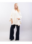 poncho con cappuccio e zip