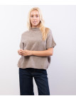 maglia con collo dolce vita maniche corte