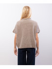 maglia con collo dolce vita maniche corte