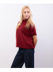 maglia con collo dolce vita maniche corte