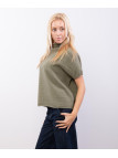 maglia con collo dolce vita maniche corte