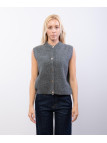 gilet aperto con bottoni