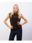 gilet aperto con bottoni