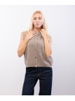 gilet aperto con bottoni