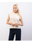 gilet aperto con bottoni