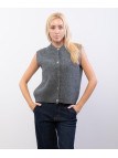 gilet aperto con bottoni