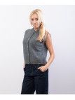 gilet aperto con bottoni