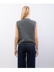 gilet aperto con bottoni