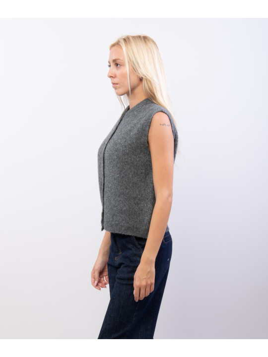gilet aperto con bottoni