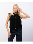 gilet aperto con bottoni