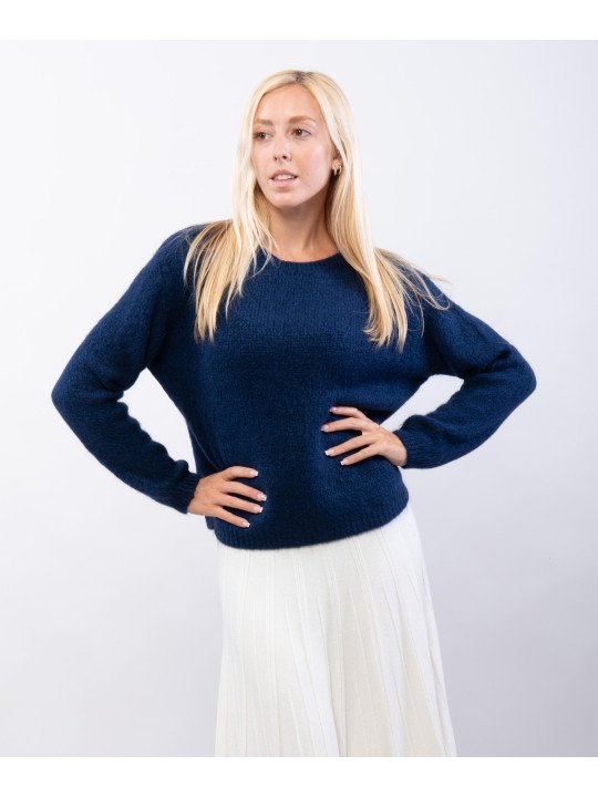 Maglione Misto Mohair Con scollo tondo