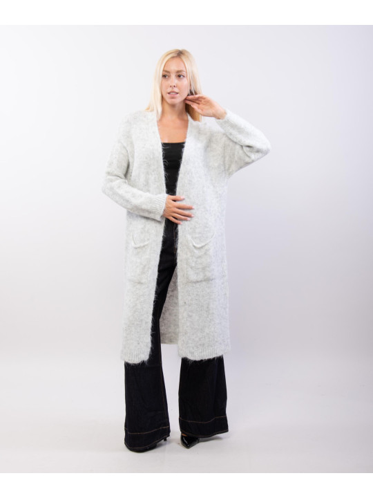 cardigan lungo aperto con tasche