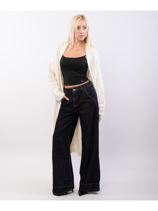 cardigan lungo aperto con tasche