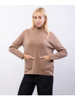 maglia con mezzo collo e tasche