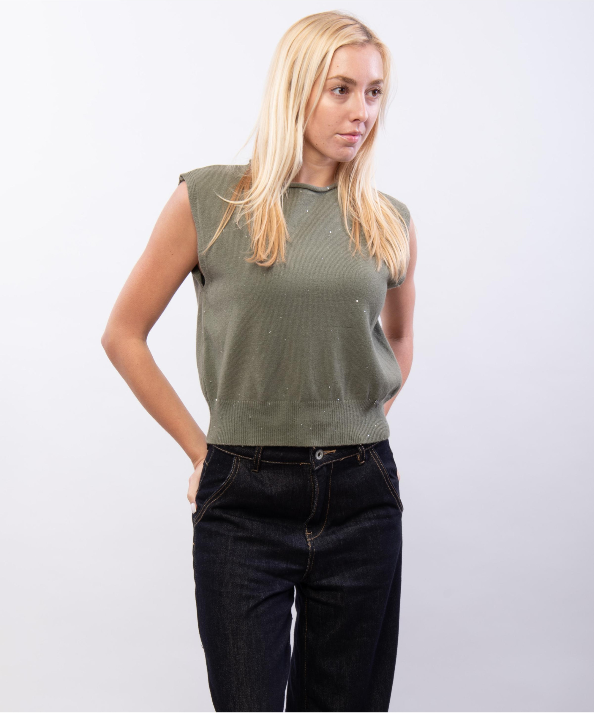 gilet con pailettes