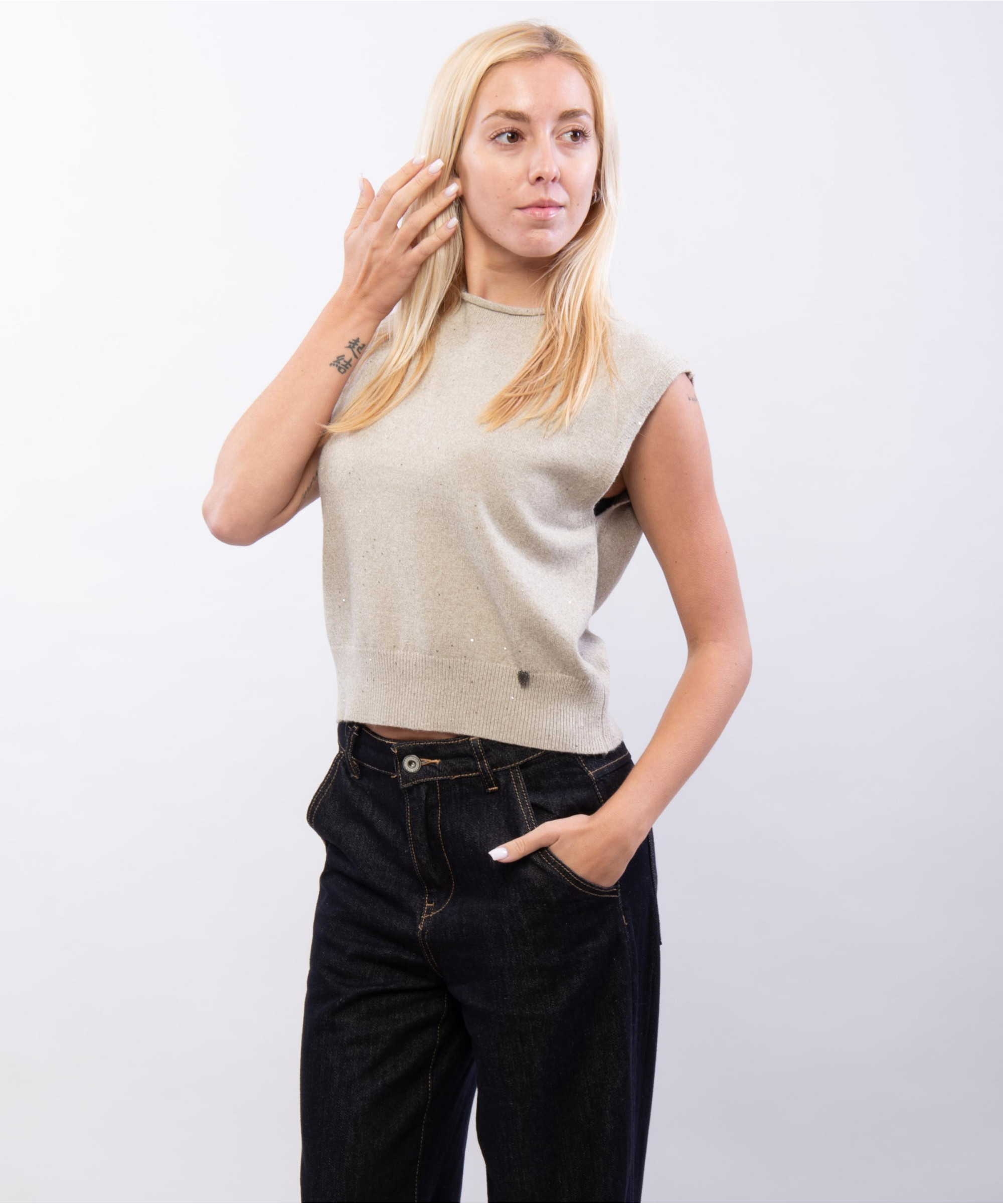 gilet con pailettes