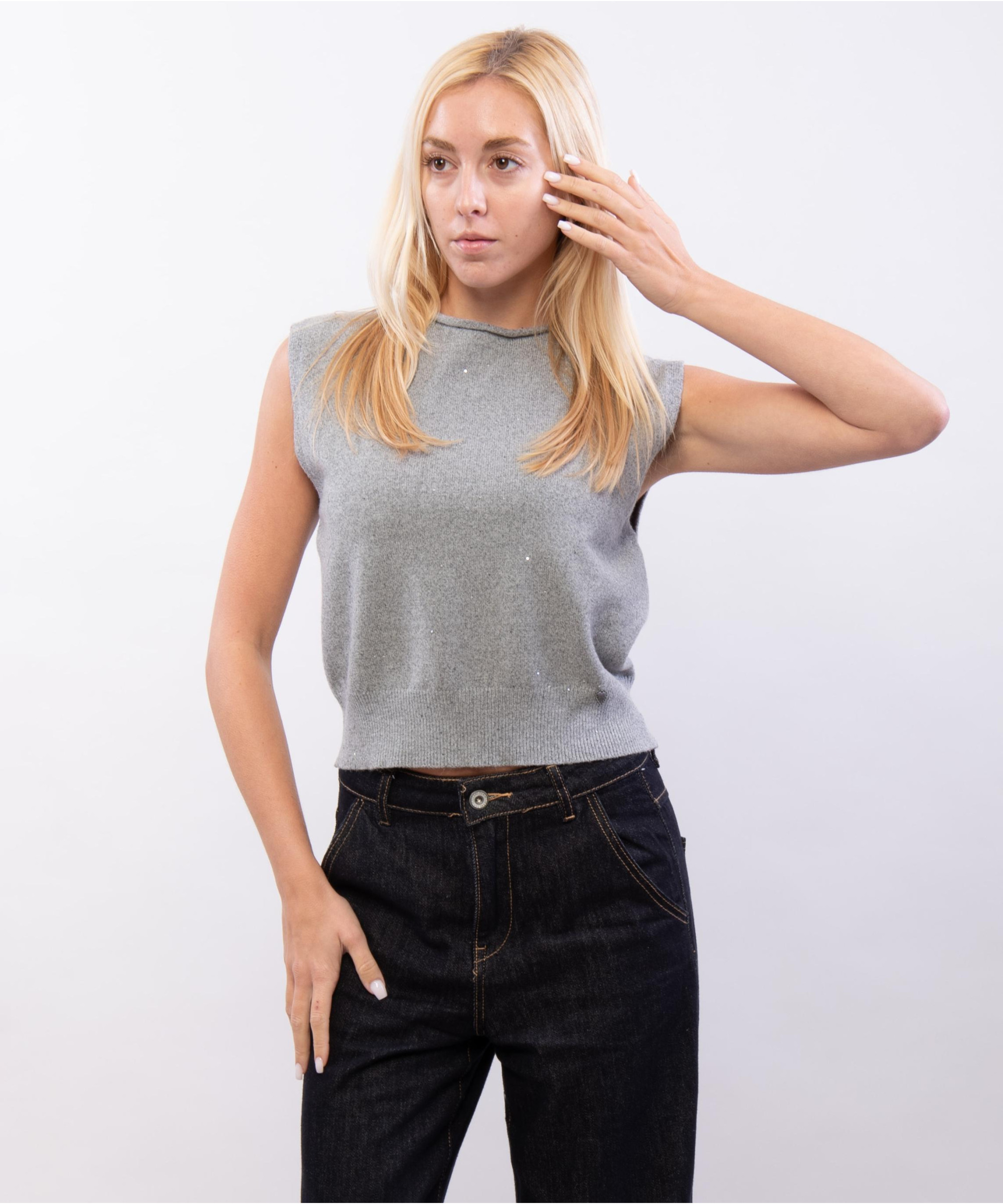 gilet con pailettes