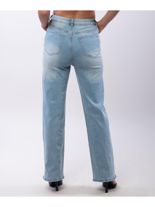 Pantaloni a Palazzo con Strass