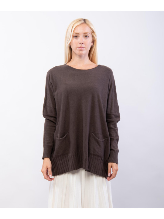 maglione basic con tasche