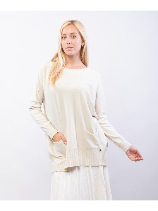 maglione basic con tasche