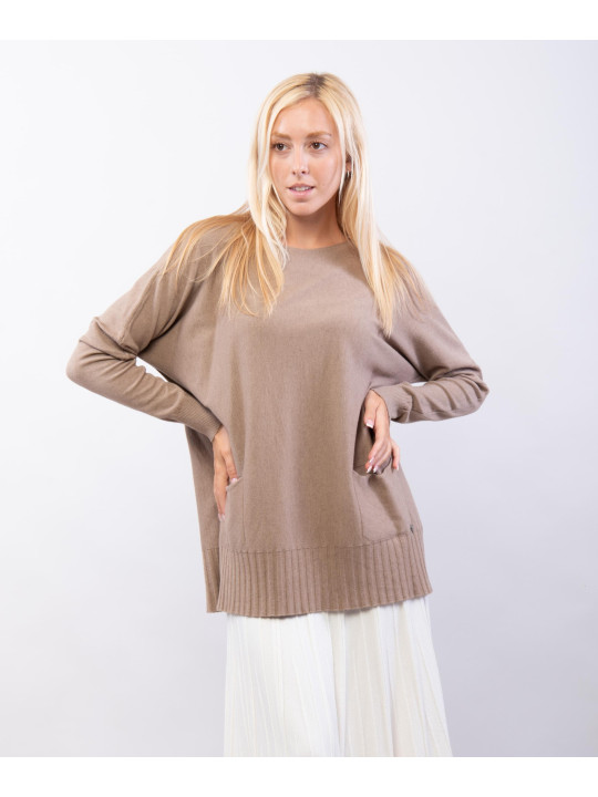 maglione basic con tasche