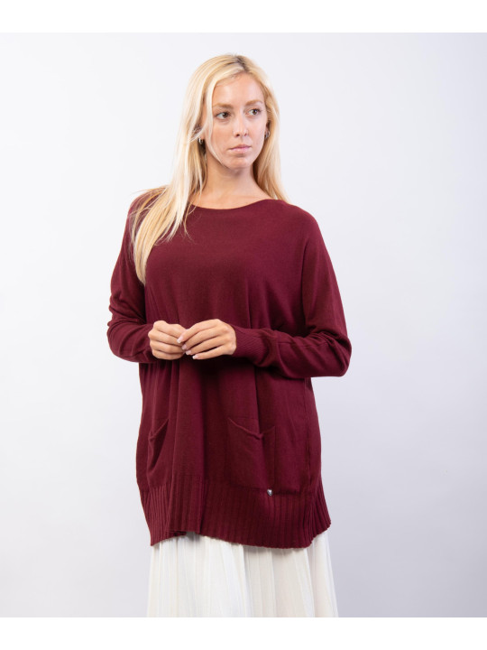 maglione basic con tasche