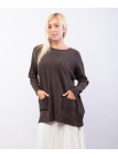 maglione basic con tasche