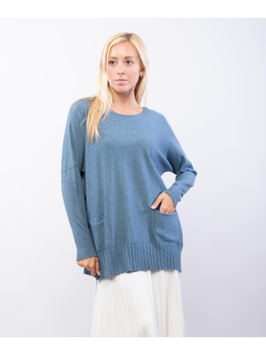maglione basic con tasche