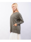 maglione basic con tasche