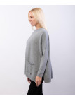 Maglia con tasche davanti e bottoni ai lati