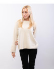 maglione con manica a pelo