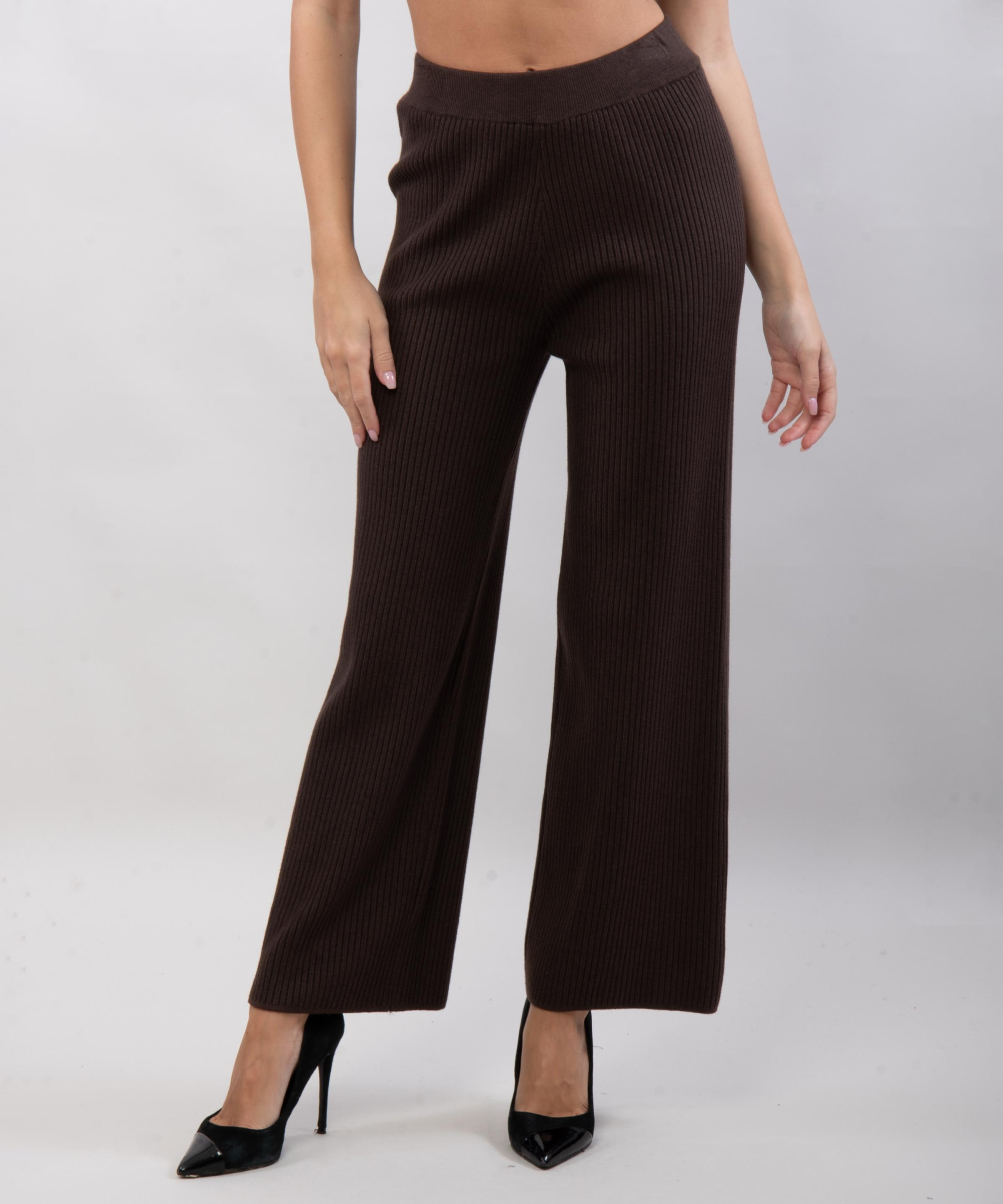 Pantaloni a coste in maglia