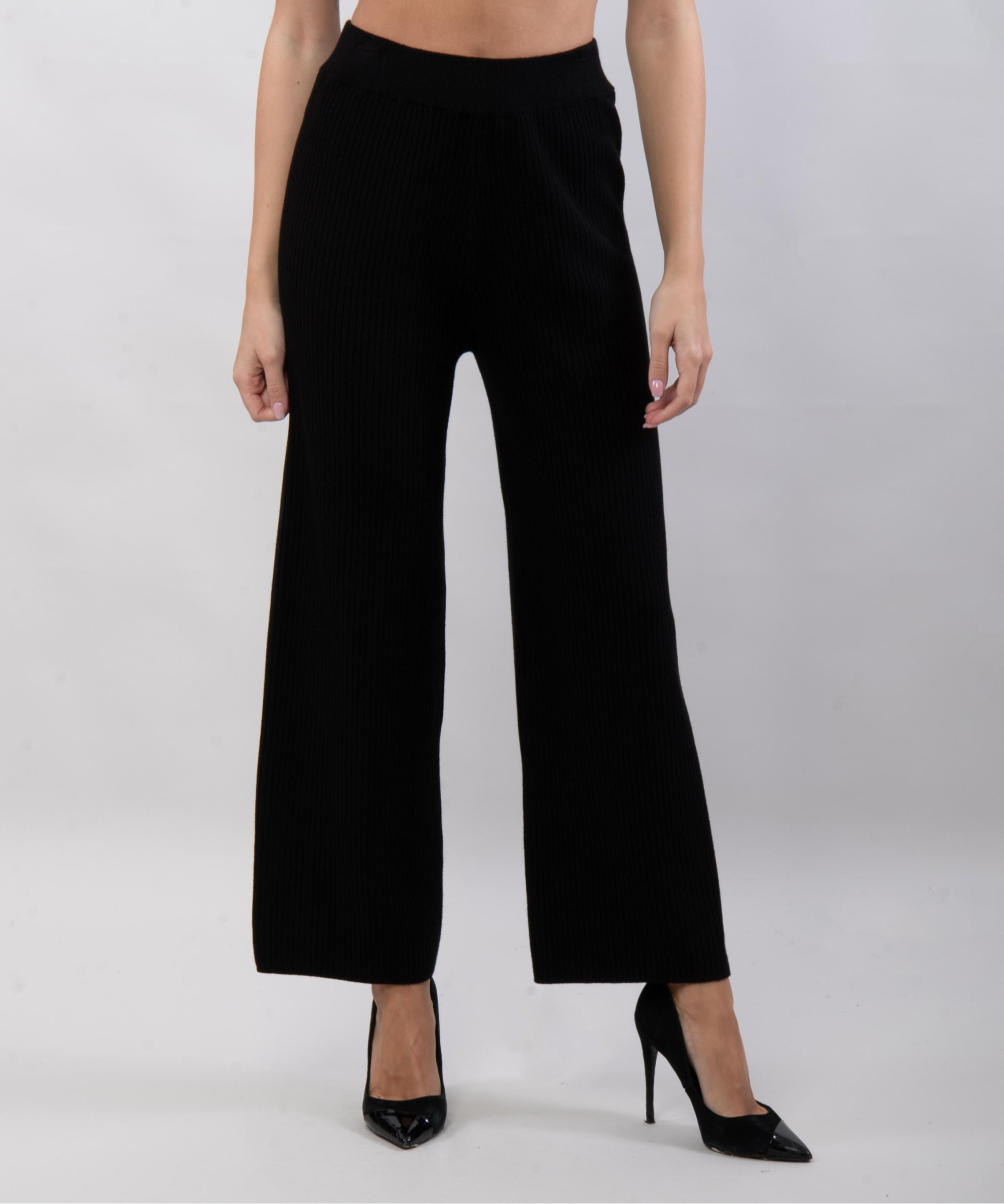 Pantaloni a coste in maglia