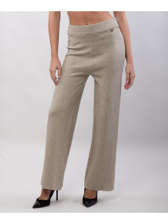 Pantaloni a palazzo in maglia