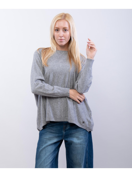 Maglieria taglia comoda con orlo manica arricciata