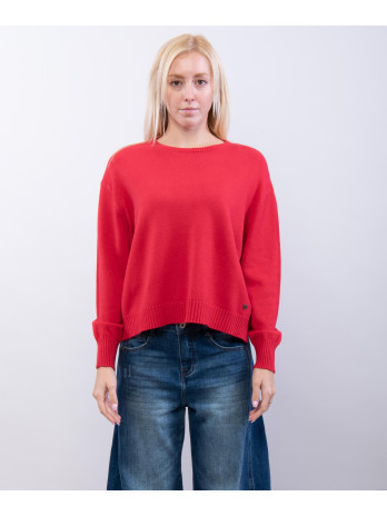 Maglieria taglia comoda con orlo a costine