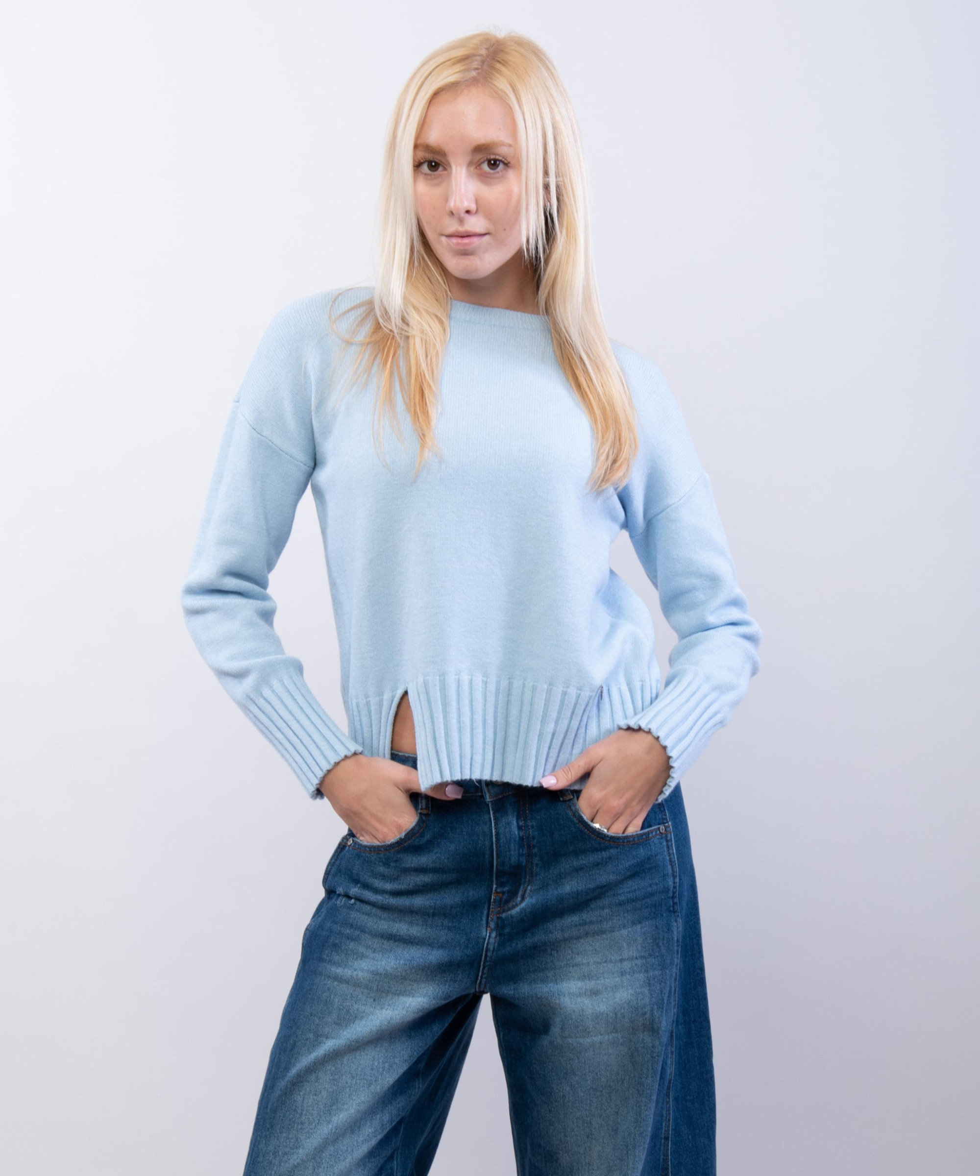 maglia con bordo a coste