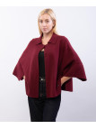 poncho in maglia con colletto