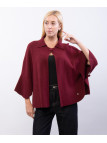 poncho in maglia con colletto