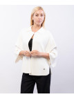 poncho in maglia con colletto