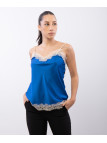 Top Scollo V Pizzo 95% poliestere 5%elastico