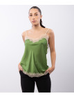 Top Scollo V Pizzo 95% poliestere 5%elastico