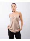 Top Scollo V Pizzo 95% poliestere 5%elastico