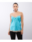 Top Scollo V Pizzo 95% poliestere 5%elastico