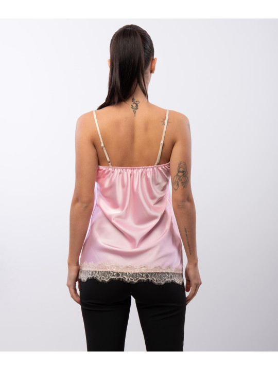 Top Scollo V Pizzo 95% poliestere 5%elastico