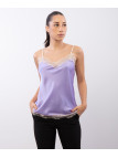 Top Scollo V Pizzo 95% poliestere 5%elastico