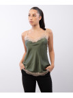 Top Scollo V Pizzo 95% poliestere 5%elastico