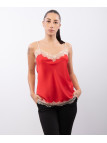 Top Scollo V Pizzo 95% poliestere 5%elastico