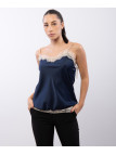 Top Scollo V Pizzo 95% poliestere 5%elastico