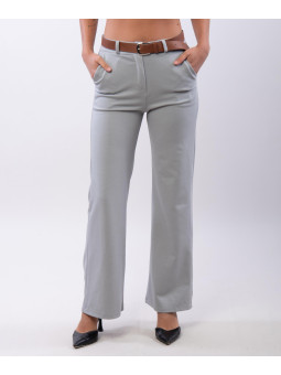 Pantalone a Palazzo con Cintura 46% cotone 42% poliestere 12% elastico